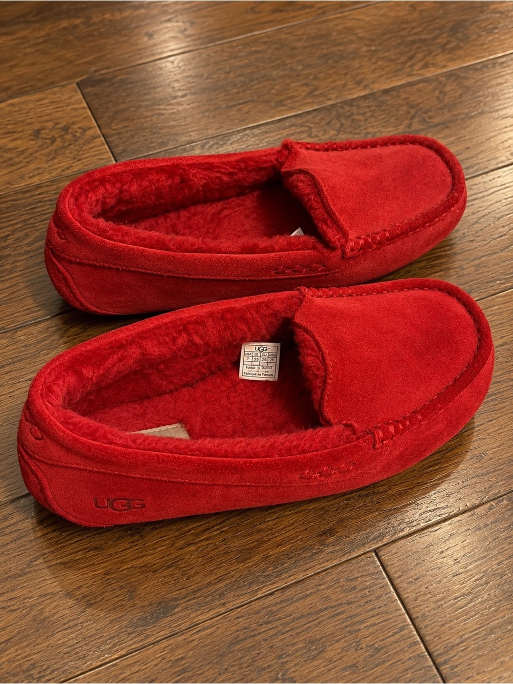 UGG Red Suede Slippers • Women’s Size 8